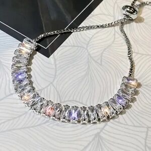 Zircon Bracelet, With Super Flash Light‎ And Adjustable platinum Plated Jewelry